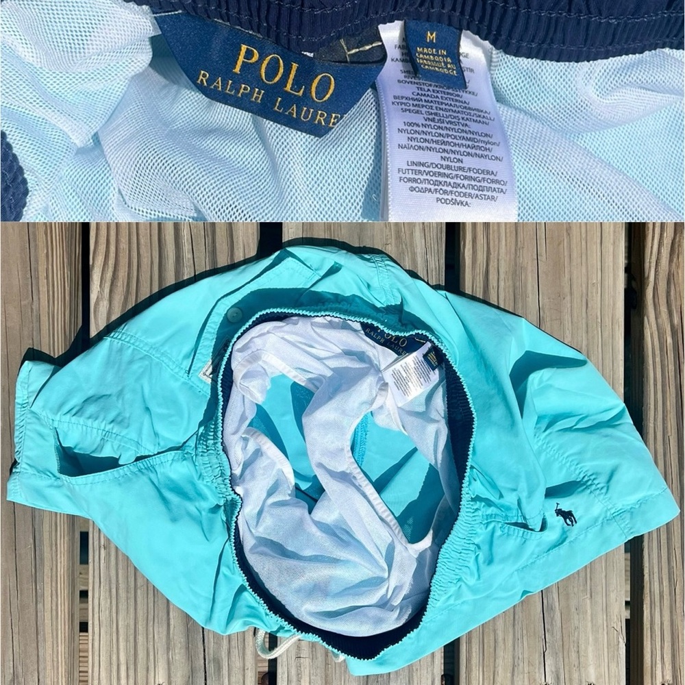 POLO Ralph Lauren Traveler Seafoam Swim Trunks SZ M! EUC! - Picture 11 of 16